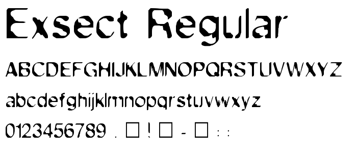 Exsect Regular font